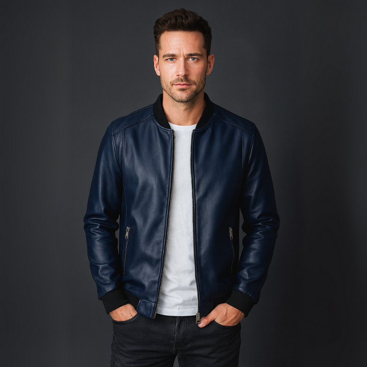 Herrenlederjacke für einen lässigen und formellen Stil
