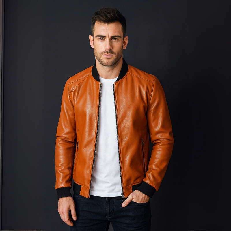 Herrenlederjacke für einen lässigen und formellen Stil