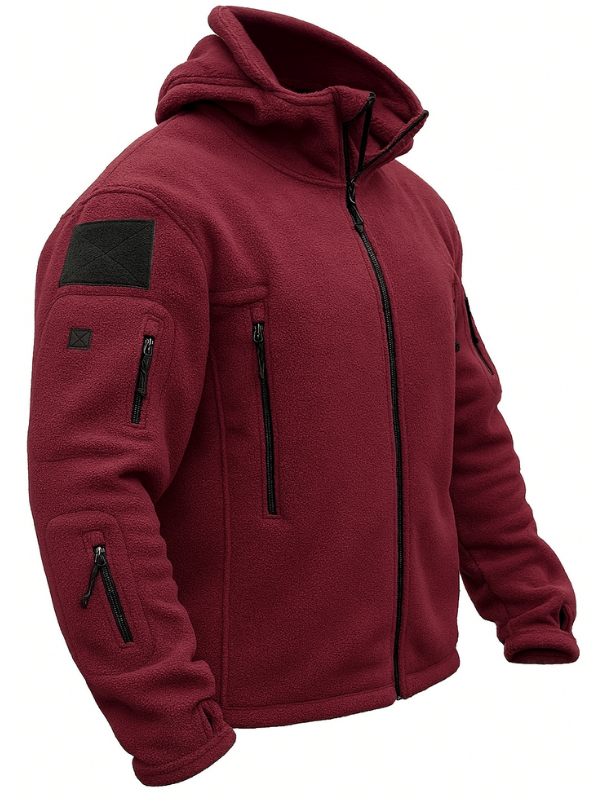 Chaqueta de forro polar para hombre, calor exterior, forro refinado, prácticos bolsillos