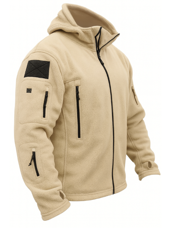 Chaqueta de forro polar para hombre, calor exterior, forro refinado, prácticos bolsillos