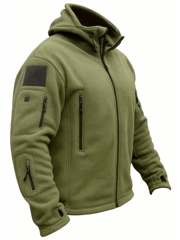 Chaqueta de forro polar para hombre, calor exterior, forro refinado, prácticos bolsillos