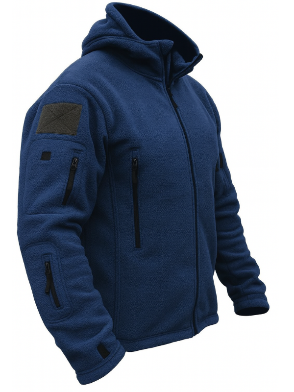 Chaqueta de forro polar para hombre, calor exterior, forro refinado, prácticos bolsillos