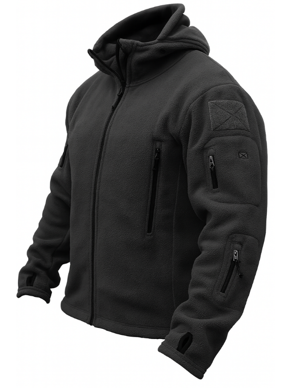 Chaqueta de forro polar para hombre, calor exterior, forro refinado, prácticos bolsillos