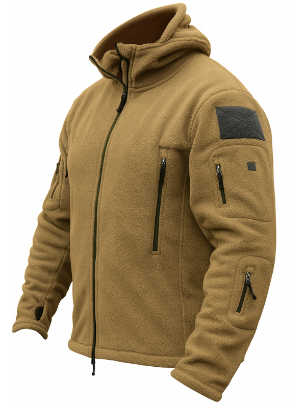 Chaqueta de forro polar para hombre, calor exterior, forro refinado, prácticos bolsillos