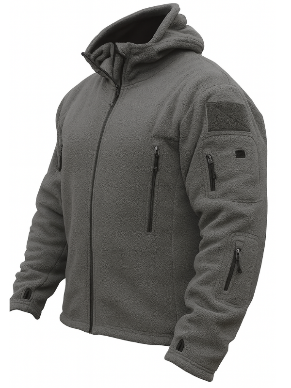 Chaqueta de forro polar para hombre, calor exterior, forro refinado, prácticos bolsillos