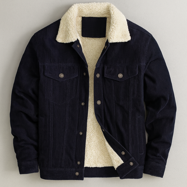 Chaqueta de invierno para hombre de pana acanalada con forro cálido - Estilo clásico para cada ocasión
