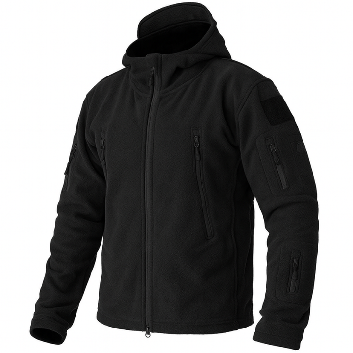 Chaqueta de invierno de forro polar para hombre con bolsillos y capucha - Calor para otoño e invierno