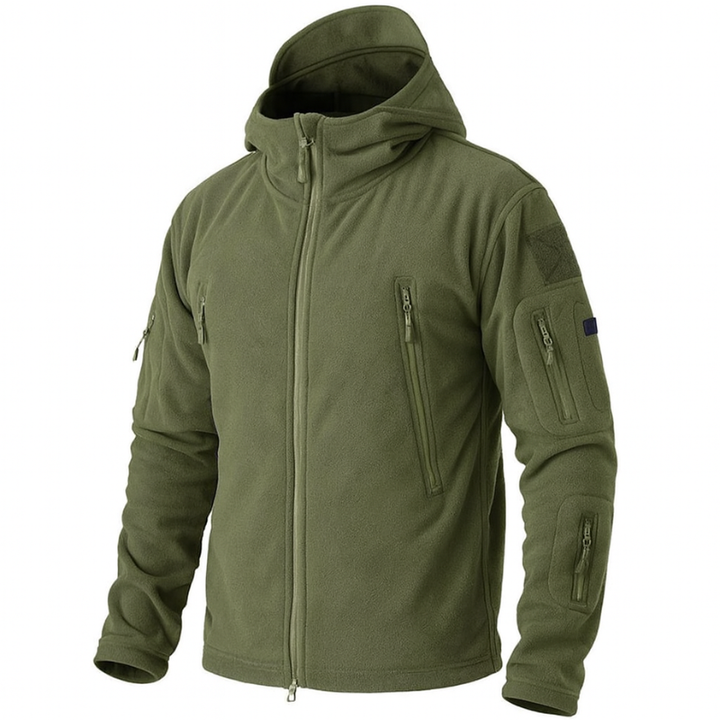 Chaqueta de invierno de forro polar para hombre con bolsillos y capucha - Calor para otoño e invierno