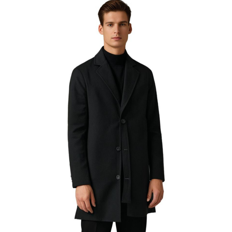 Elegante lange Herrenjacke und warme, vielseitige Herrenwinterjacke