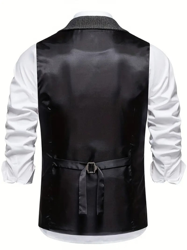 Elegantes Herren-Gilet mit klassischem Revers für formelle Anlässe und Geschäftliches