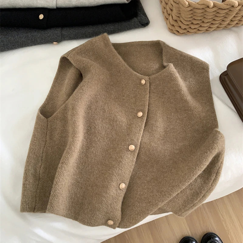 Gilet Donna Senza Maniche con Chiusura a Bottoni per Look Casual e Rilassato 4