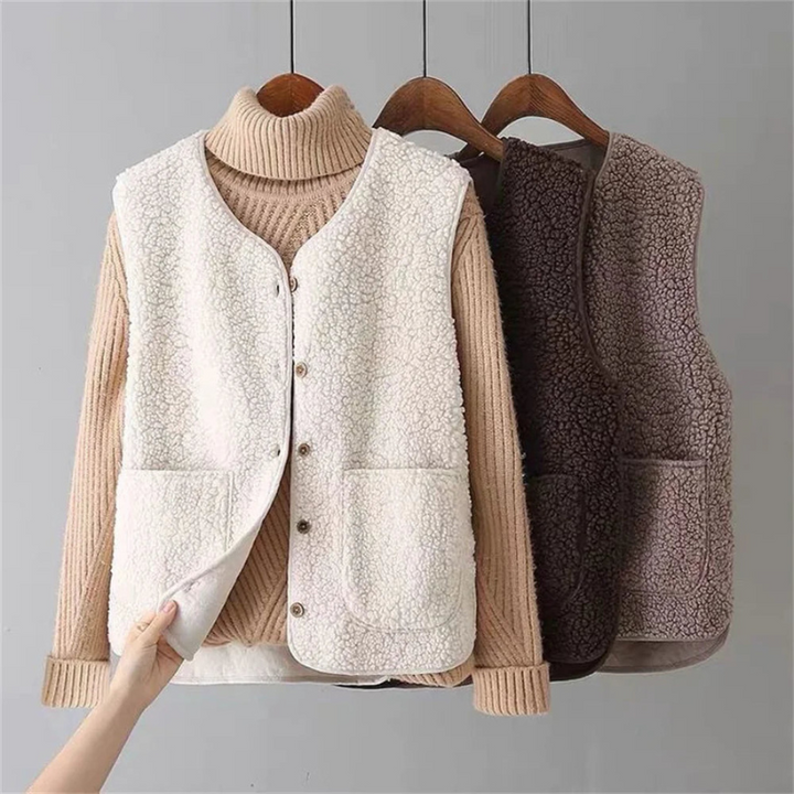 Elegantes Damen-Wollgilet ohne Ärmel
