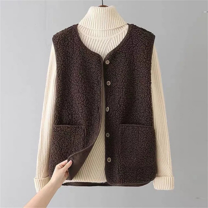 Elegantes Damen-Wollgilet ohne Ärmel