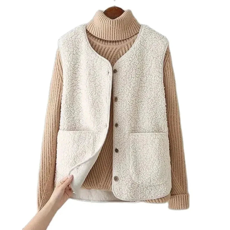 Elegantes Damen-Wollgilet ohne Ärmel