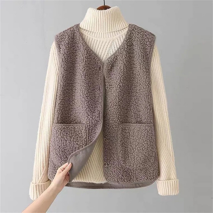 Elegantes Damen-Wollgilet ohne Ärmel