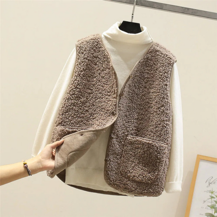 Elegantes Damen-Wollgilet ohne Ärmel