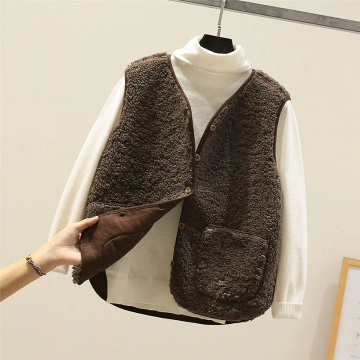 Elegantes Damen-Wollgilet ohne Ärmel