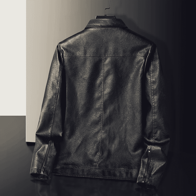 Giubbotto Pelle Uomo Classico Elegante per Occasioni Casual e Formali 3