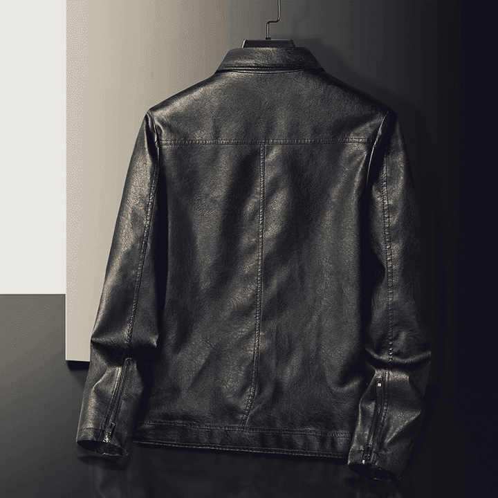 Giubbotto Pelle Uomo Classico Elegante per Occasioni Casual e Formali 3