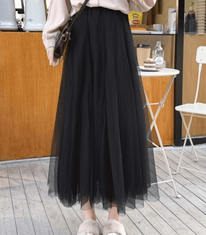 Gonna Lunga con Vita Alta per Donna - Elegante e Versatile per Ogni Occasione