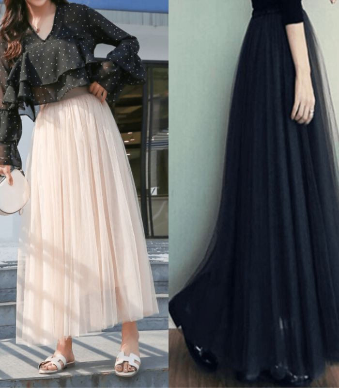 Gonna Lunga con Vita Alta per Donna - Elegante e Versatile per Ogni Occasione