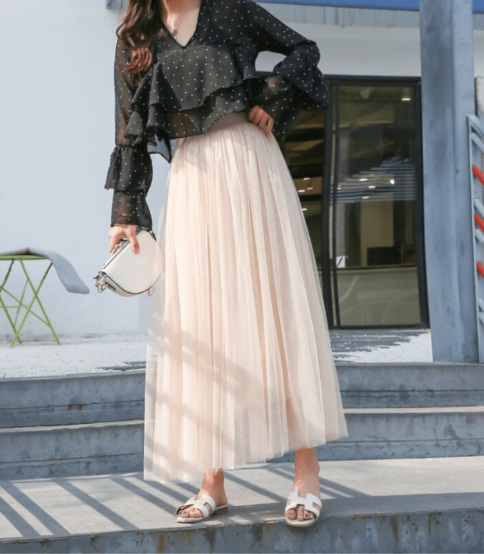 Gonna Lunga con Vita Alta per Donna - Elegante e Versatile per Ogni Occasione