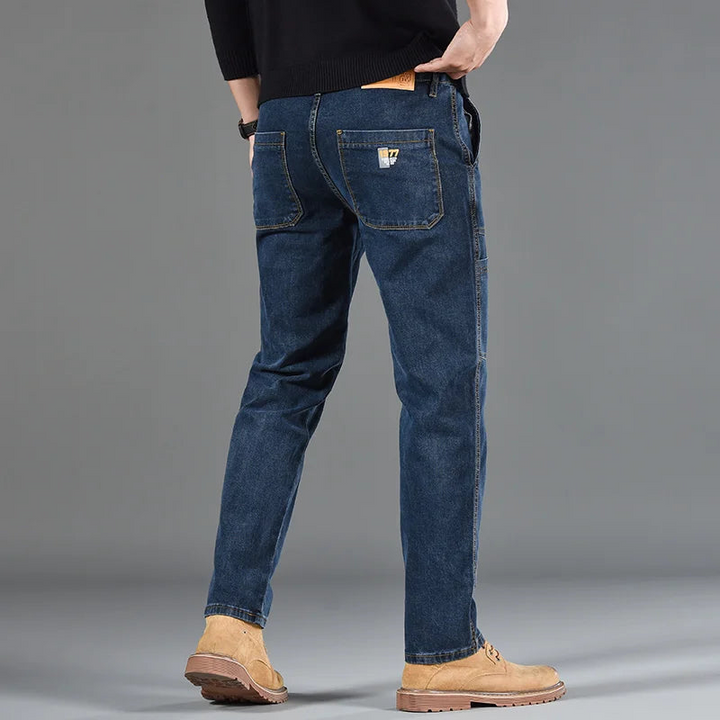 Jeans Urban Vintage für Herren mit verstellbarem Gürtel und 4-Wege-Stretch