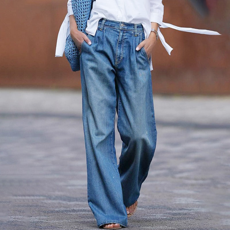Jeans a Gamba Larga da Donna 1