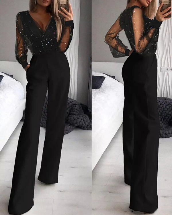 Jumpsuit Donna Elegante Nero - Jumpsuit Cerimonia Versatile per Ogni Occasione