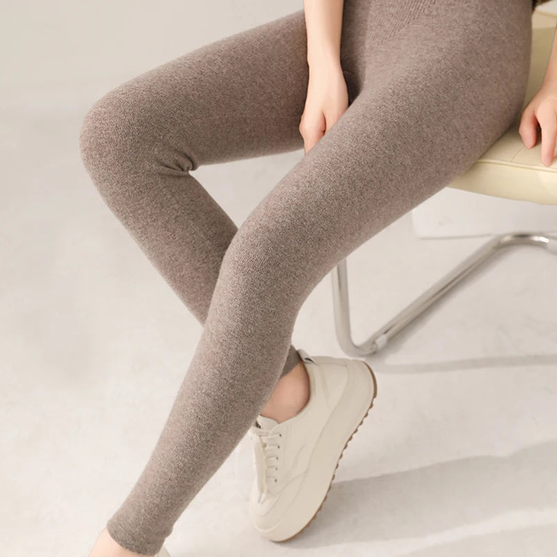 Leggings Donna in Cashmere Morbidi e Aderenti Alta Vita per Comfort e Stile 1