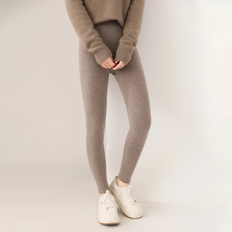 Leggings Donna in Cashmere Morbidi e Aderenti Alta Vita per Comfort e Stile 8