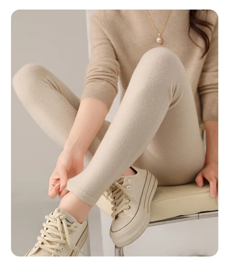 Leggings Donna in Cashmere Morbidi e Aderenti Alta Vita per Comfort e Stile 9