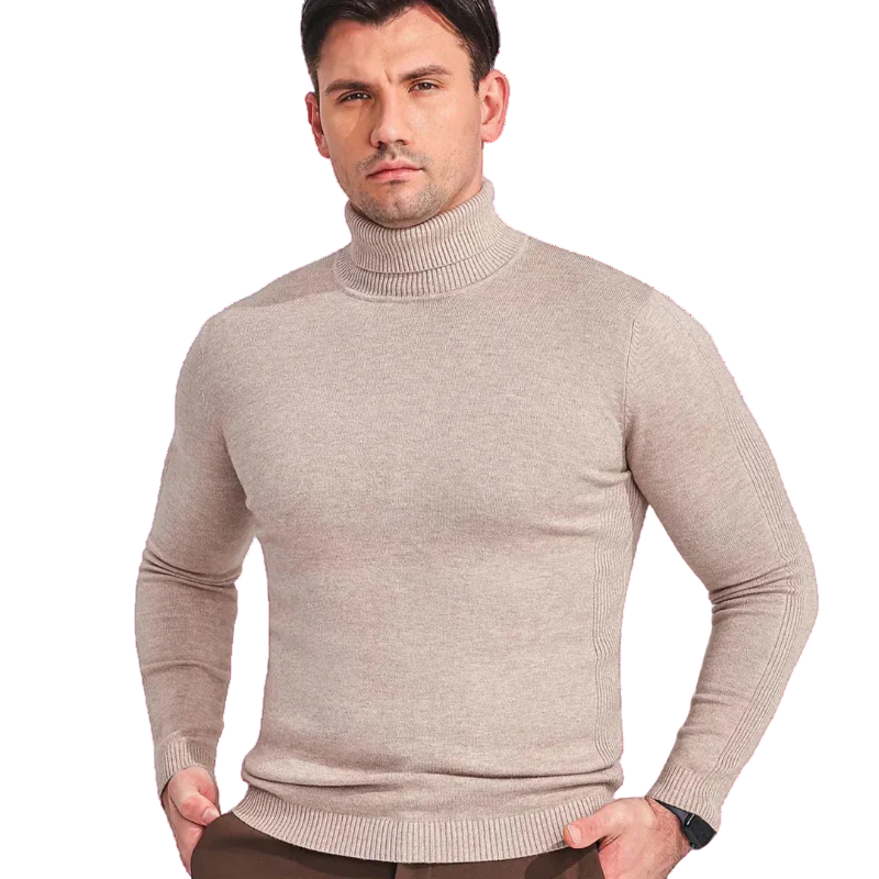 Maglia Uomo Slim Fit Dolcevita a Maniche Lunghe per Autunno/Inverno 1