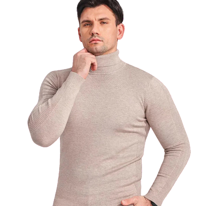 Maglia Uomo Slim Fit Dolcevita a Maniche Lunghe per Autunno/Inverno 4