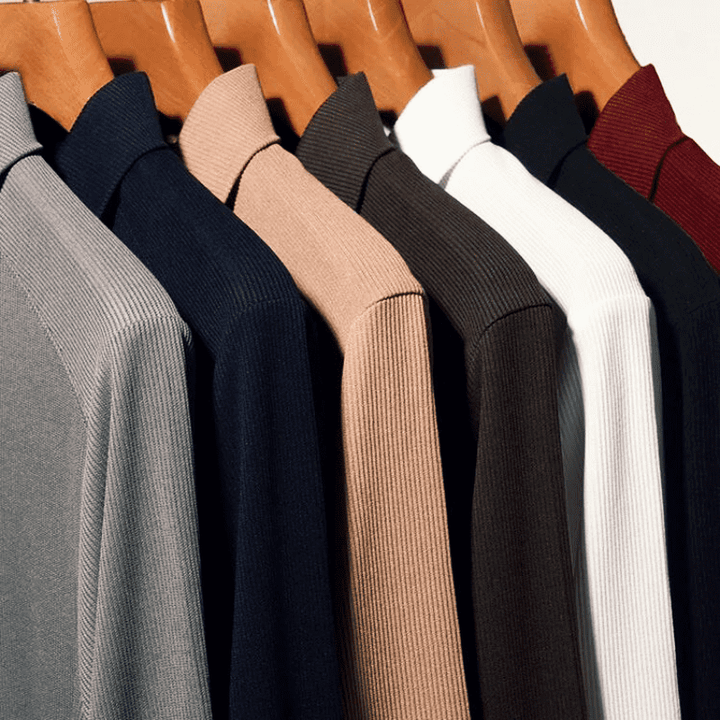 Maglietta Uomo a Maniche Lunghe Elegante con Bottoni in Metallo e Design a Nido d'Ape 3