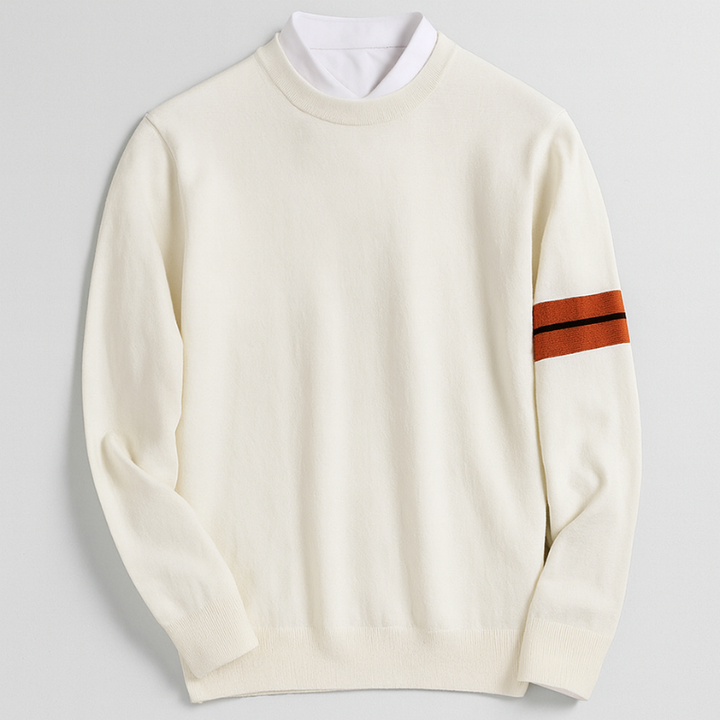 Klassischer Herrenstreifenpullover – Eleganter Herbst-/Winterpullover
