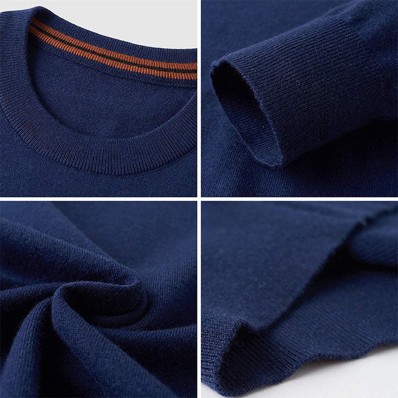 Klassischer Herrenstreifenpullover – Eleganter Herbst-/Winterpullover