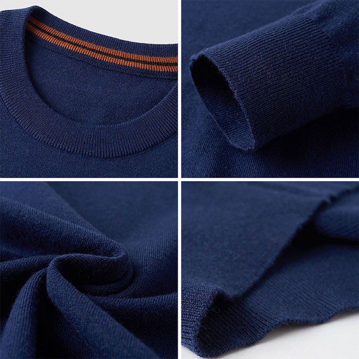 Klassischer Herrenstreifenpullover – Eleganter Herbst-/Winterpullover