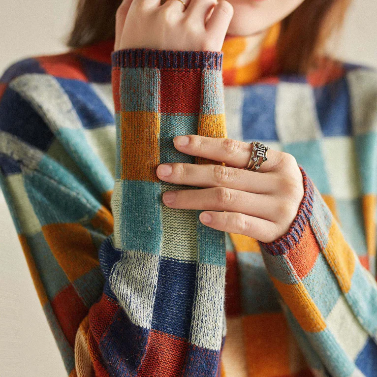 Maglione Donna Collo Alto Colorato per Autunno Inverno, Design Vivace e Confortevole 6
