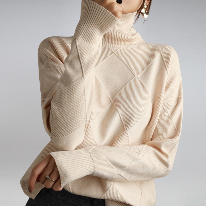 Eleganter Rollkragenpullover für Damen, umhüllend für einen lässigen und anspruchsvollen Stil