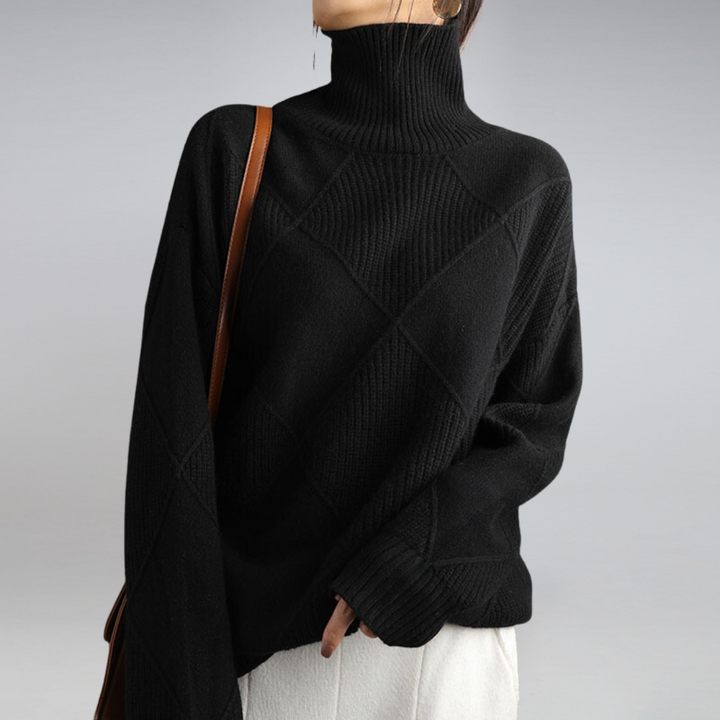 Eleganter Rollkragenpullover für Damen, umhüllend für einen lässigen und anspruchsvollen Stil