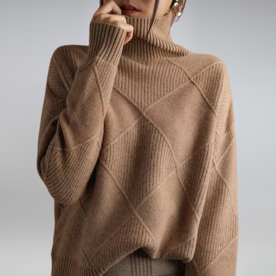 Eleganter Rollkragenpullover für Damen, umhüllend für einen lässigen und anspruchsvollen Stil