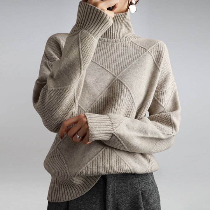 Eleganter Rollkragenpullover für Damen, umhüllend für einen lässigen und anspruchsvollen Stil