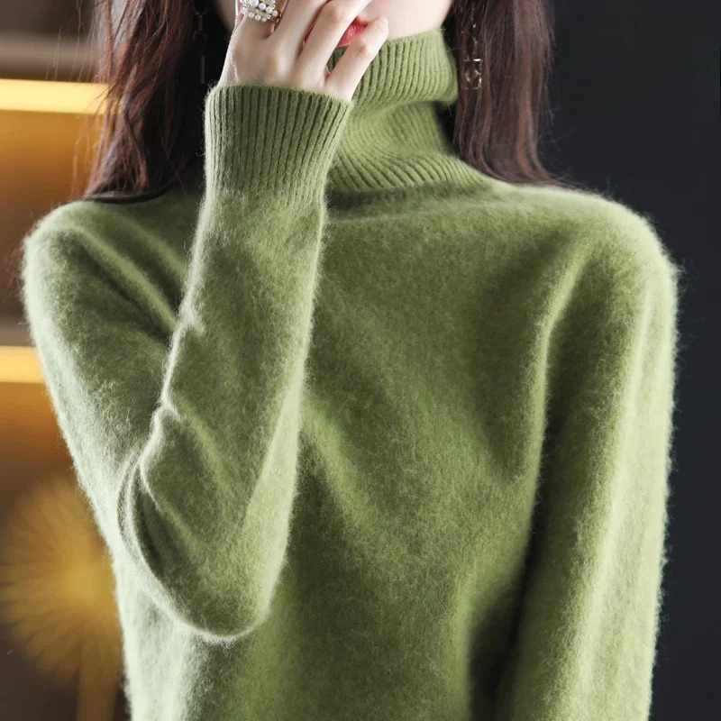 Maglione Donna Dolcevita Elegante con Collo Alto per Autunno/Inverno 10