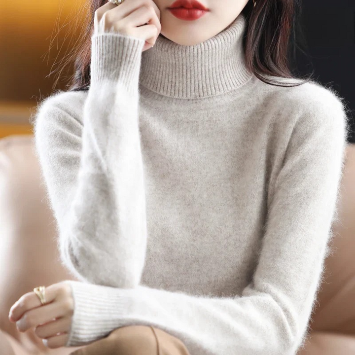 Maglione Donna Dolcevita Elegante con Collo Alto per Autunno/Inverno 11