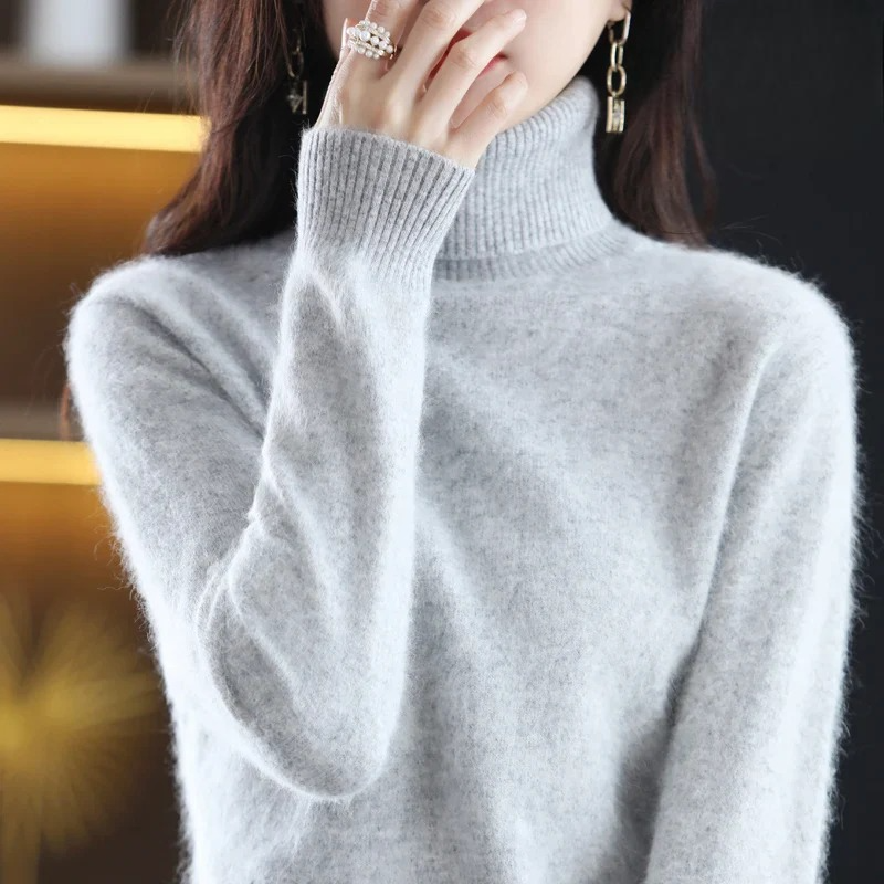 Maglione Donna Dolcevita Elegante con Collo Alto per Autunno/Inverno 20