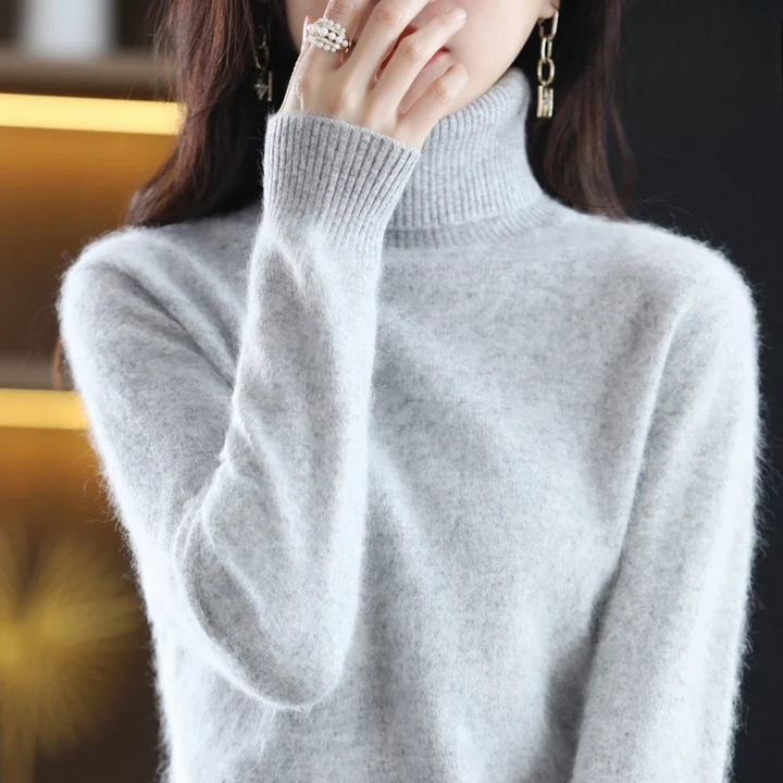 Maglione Donna Dolcevita Elegante con Collo Alto per Autunno/Inverno 20