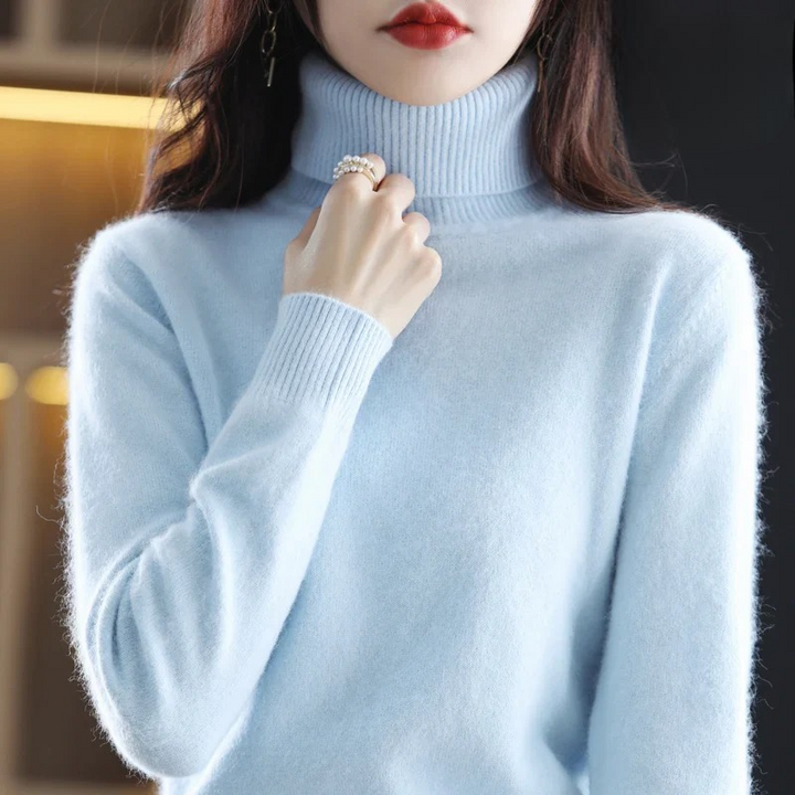 Maglione Donna Dolcevita Elegante con Collo Alto per Autunno/Inverno 21