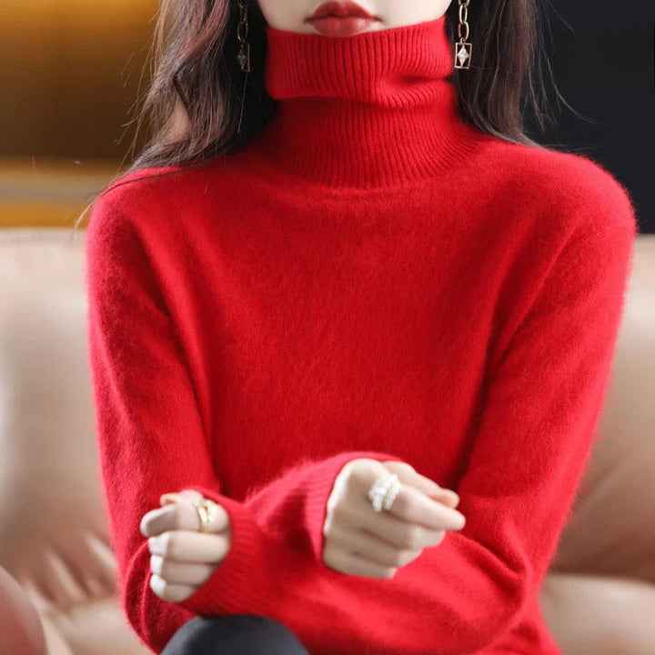 Maglione Donna Dolcevita Elegante con Collo Alto per Autunno/Inverno 8