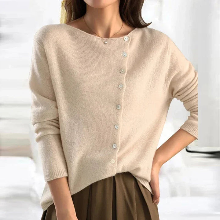 Maglione Donna Elegante con Bottoni Dettagliati - Maglioni Donna Classici per Inverno 1